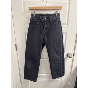 Denim Forum The 90s Marlo Hi-Rise Baggy Jeans Faded Black Size 23